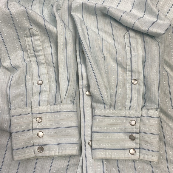 Vintage Ruddock Bros Shirtmakers Pear Snap Western Button Down Striped Shirt - Picture 10 of 10